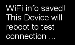 OLED screen confirms that you have loaded the input form for wifi network name (SSID) and password OLED screen confirms that you have loaded the input form for wifi network name (SSID) and password