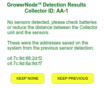 no sensors detected condition no sensors detected condition